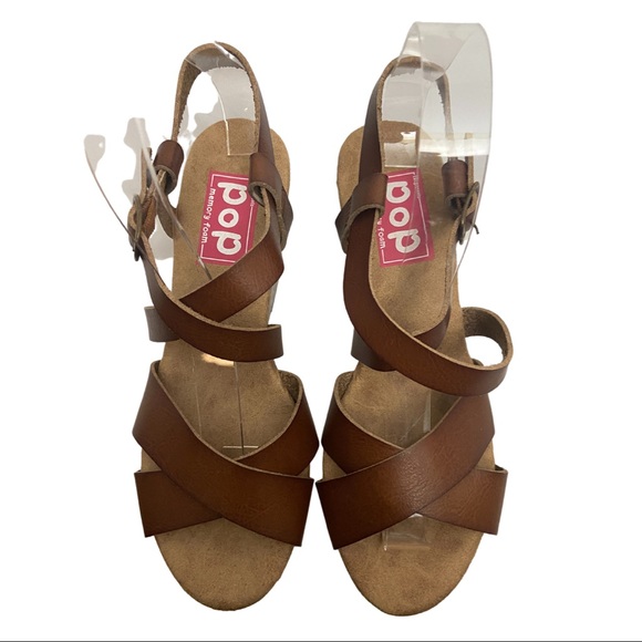 EDL Pop Memory Foam Canyon Wedge Sandals - Picture 2 of 8